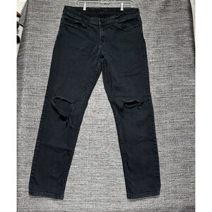 Rail Jeans Men's Size 36x32 Black Blue Stretch Skinny Skater Trashed